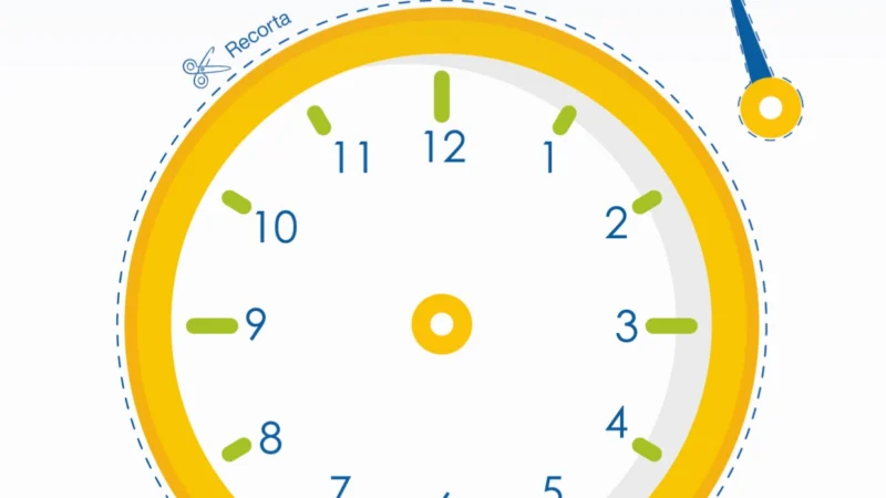 Recorta el reloj: ¡Enséñale a ver la hora con este divertido reloj!