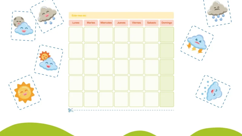 Calendario de buenos hábitos para establecer orden en el día a día